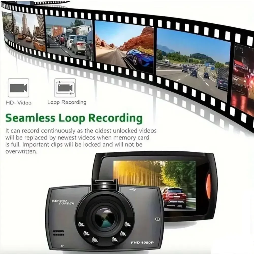 NEW HD 1080P Advanced Portable Dash Cam 2.7" LCD & Night Vision Camera + Mount - Picture 4 of 8